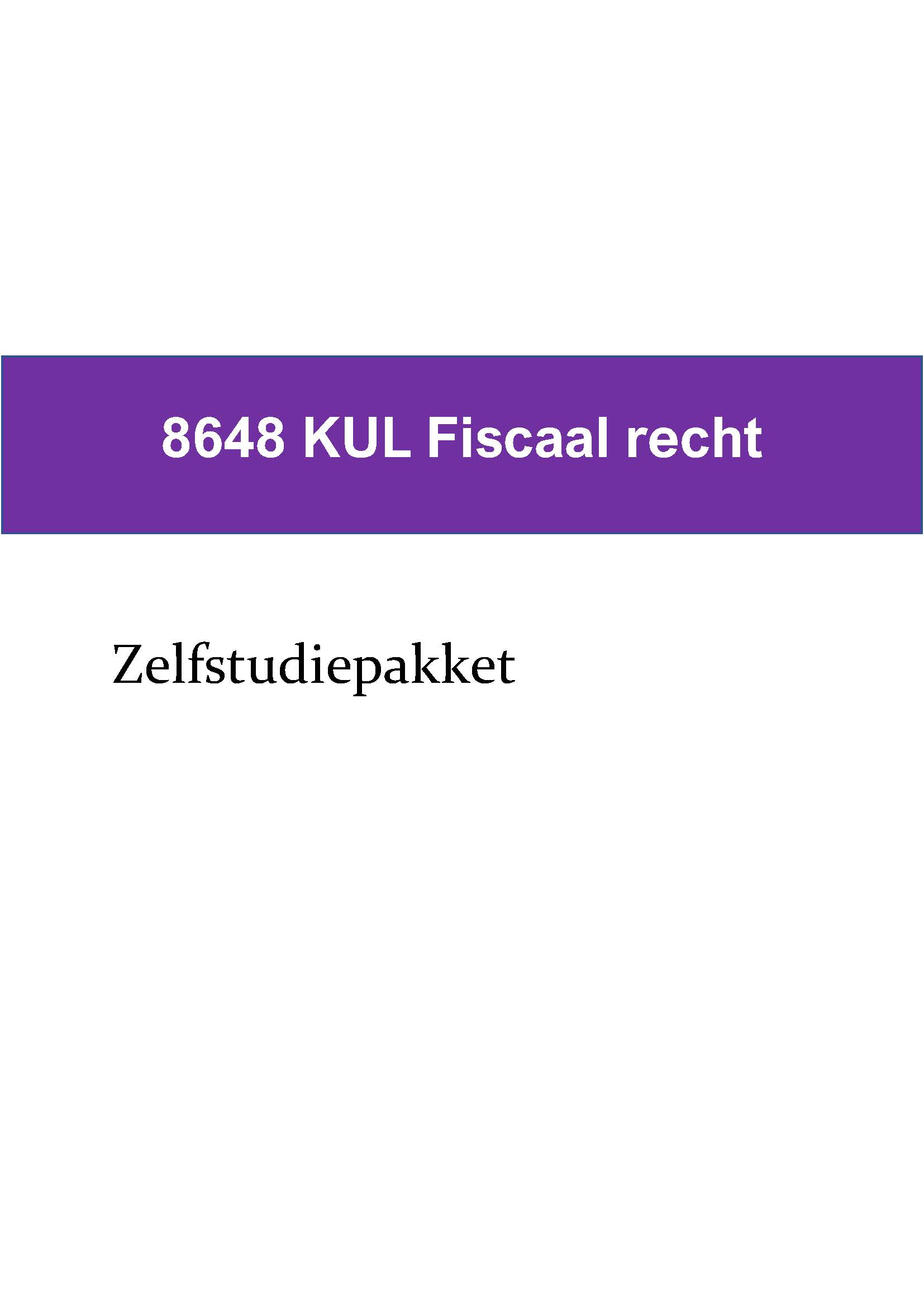 8648 Fiscaal recht