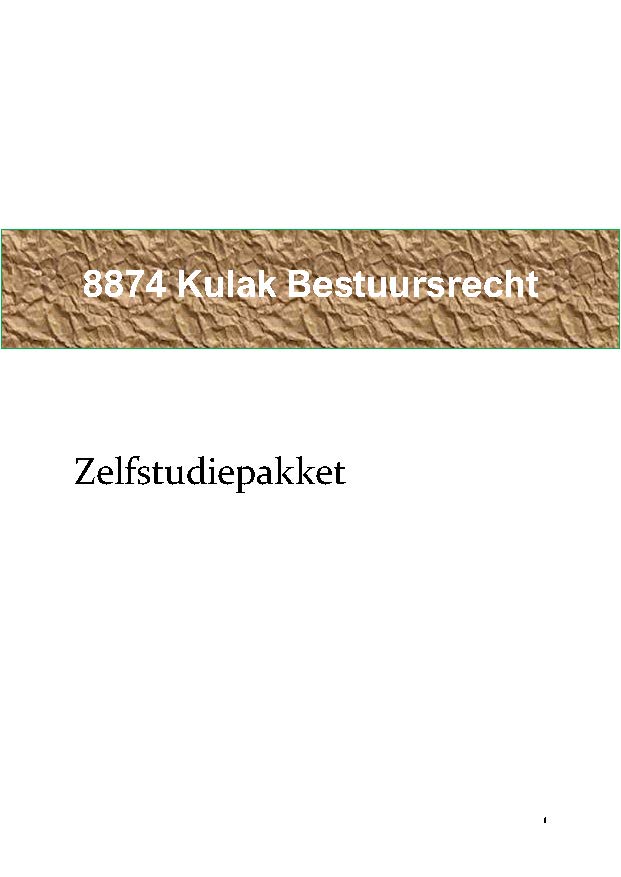 8874 Bestuursrecht