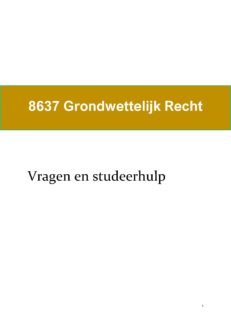 8637 Grondwettelijk Recht