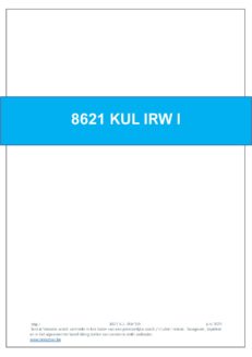 8621 KUL Inleiding tot de rechtswetenschap (IRW)