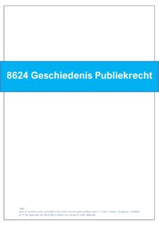 8624 Geschiedenis van het Publiekrecht
