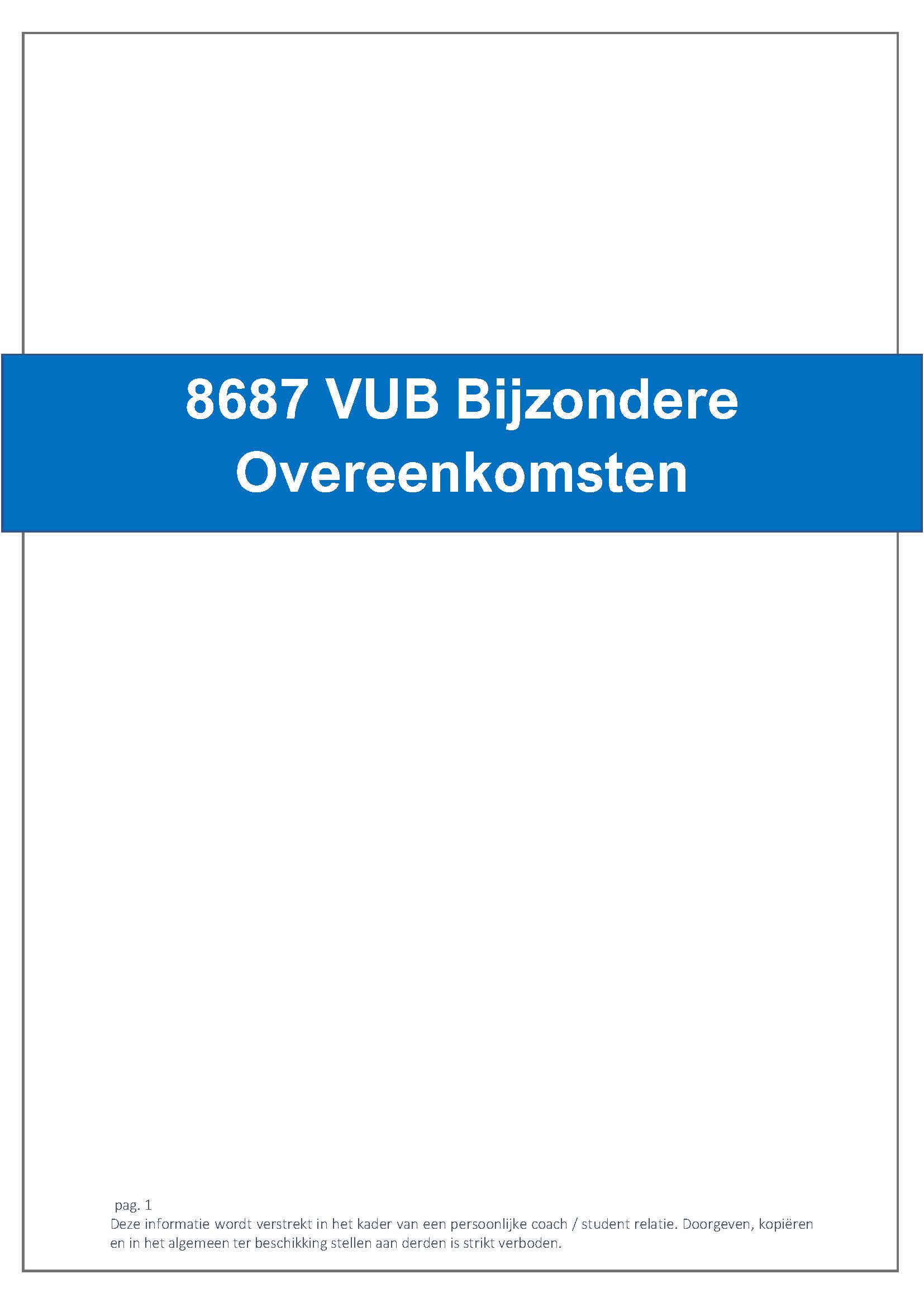 8687 VUB Contractenrecht