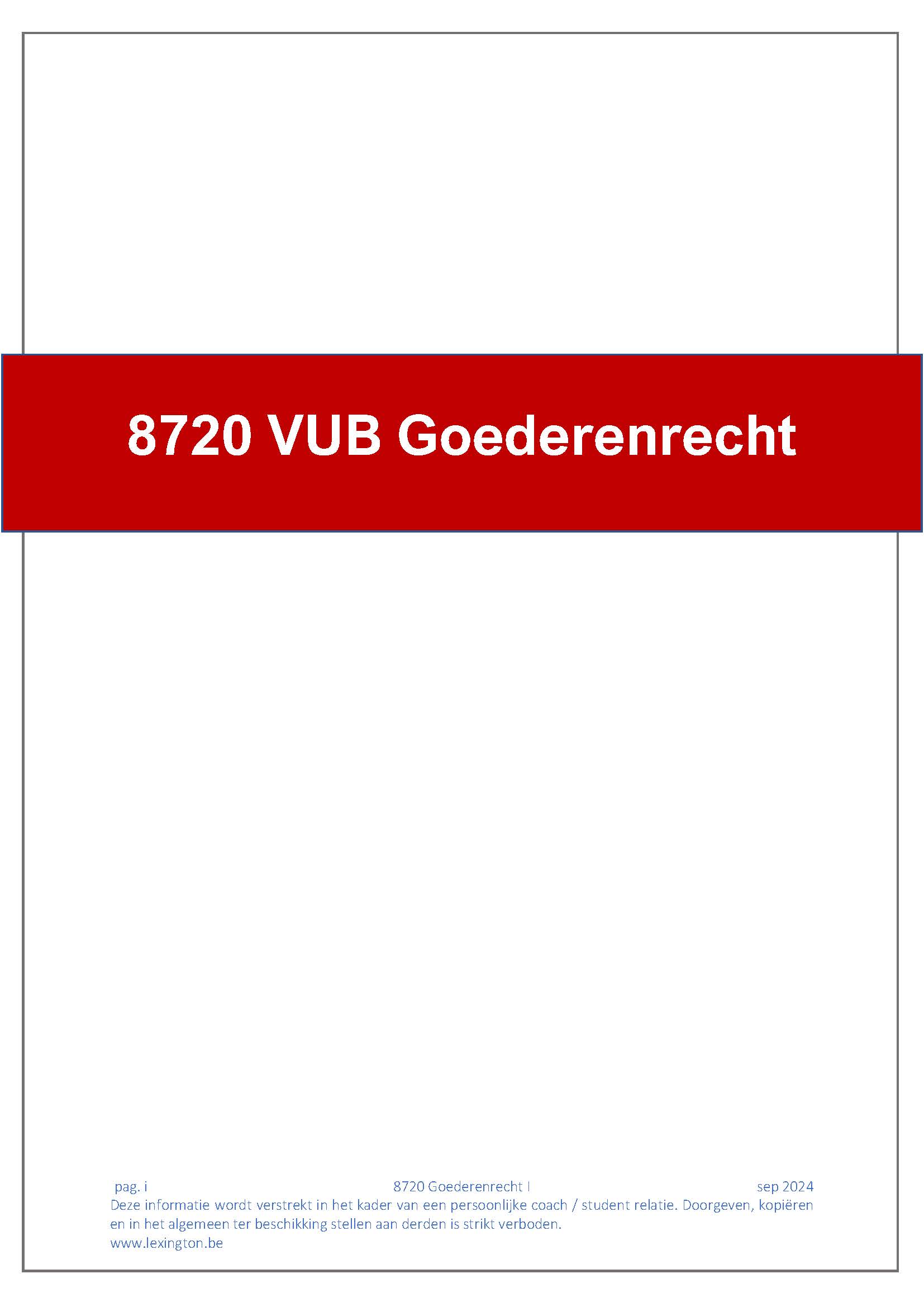 8720 VUB Goederenrecht