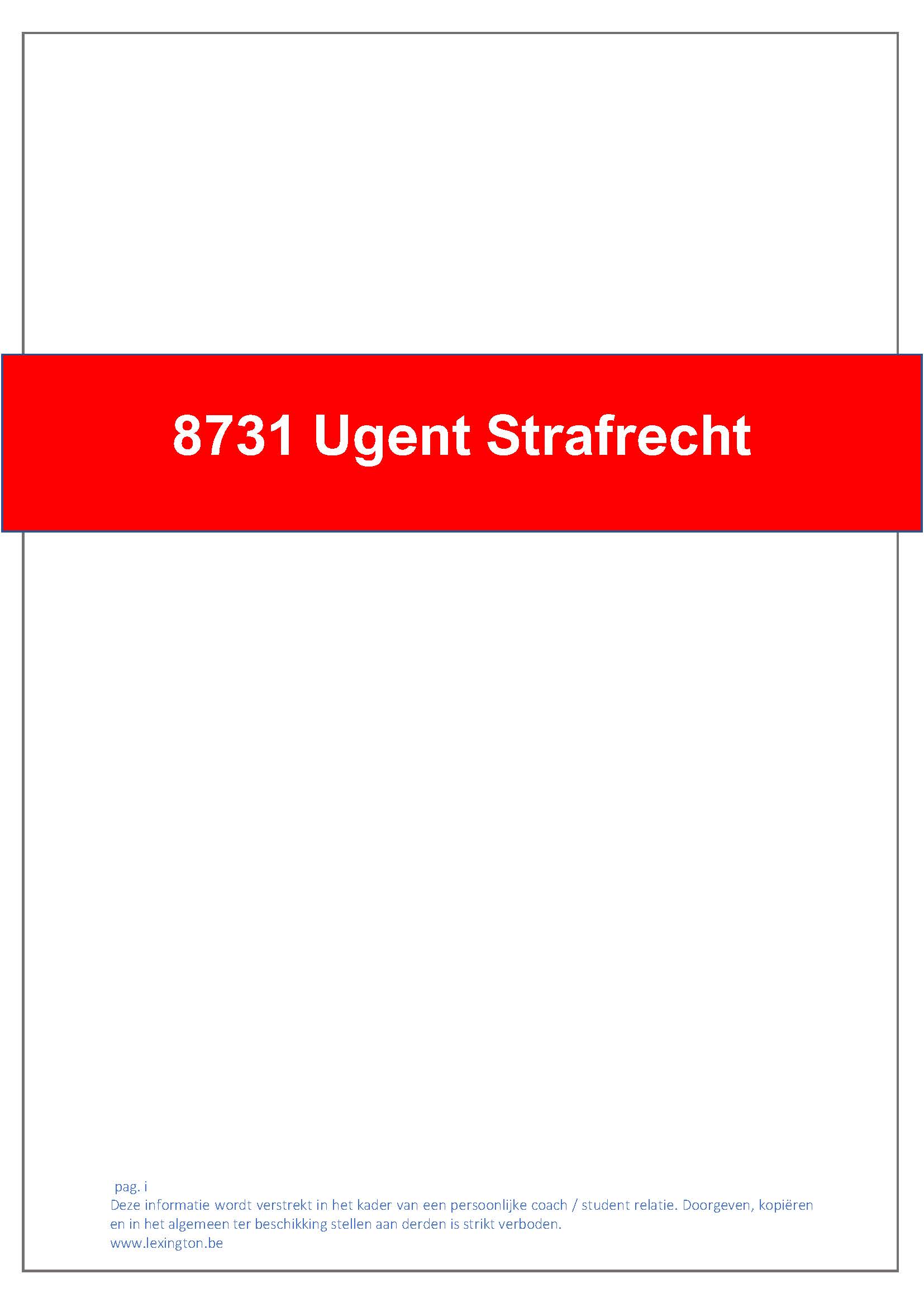 8731 Ugent Strafrecht