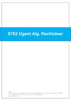 8762 Ugent Algemene Rechtsleer