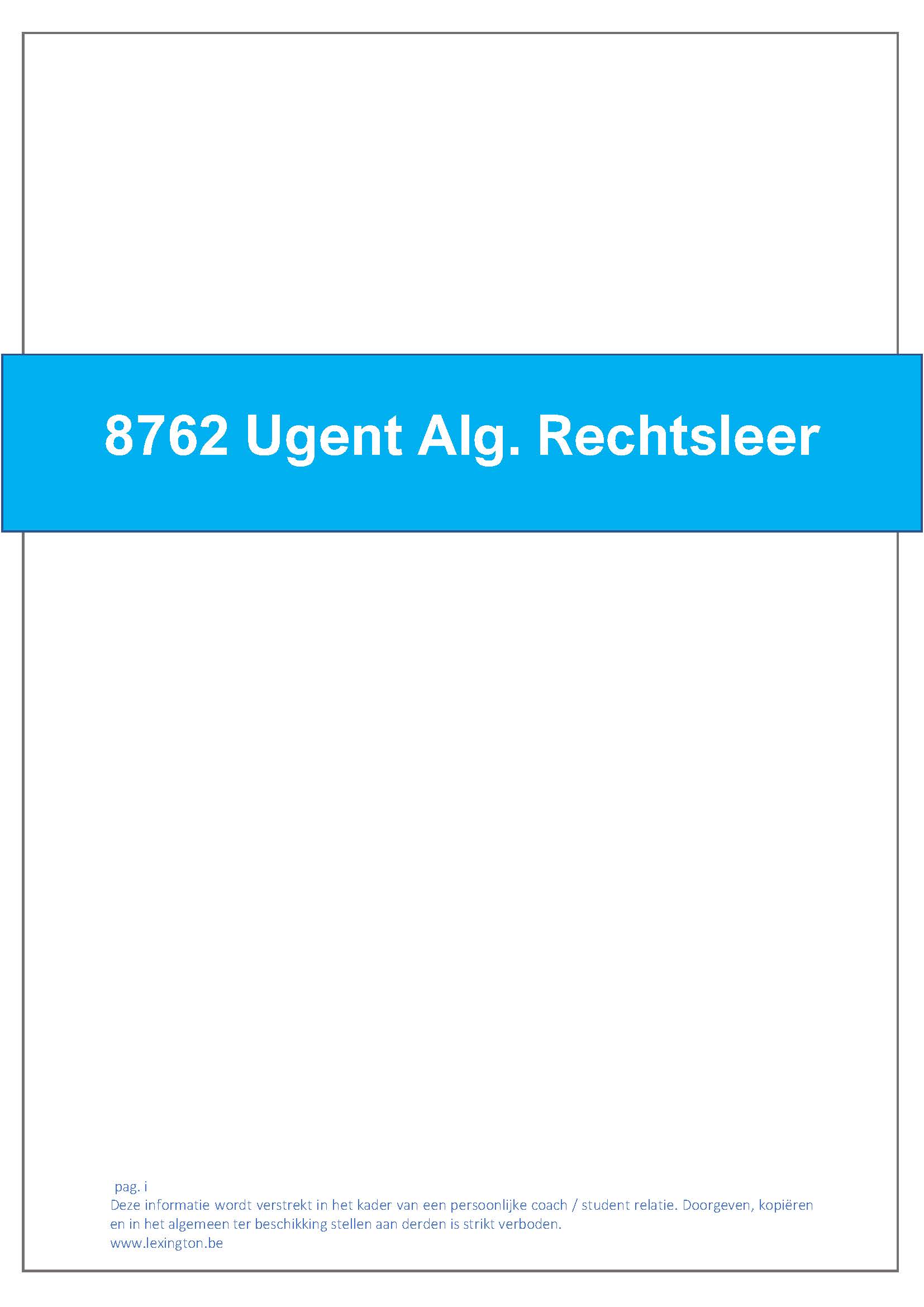 8762 Ugent Algemene Rechtsleer