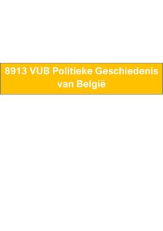 8913 VUB Politieke geschiedenis van België