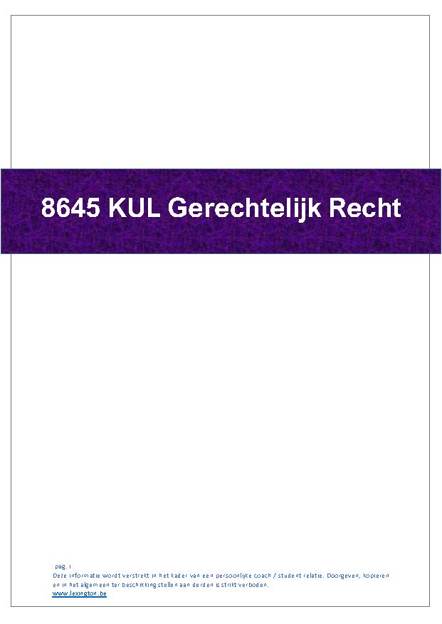 8645 Gerechtelijk recht