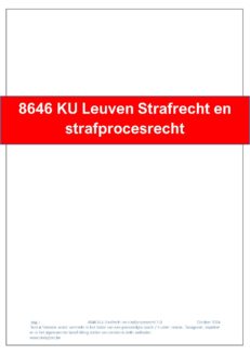 8646 KUL Strafrecht en strafprocesrecht