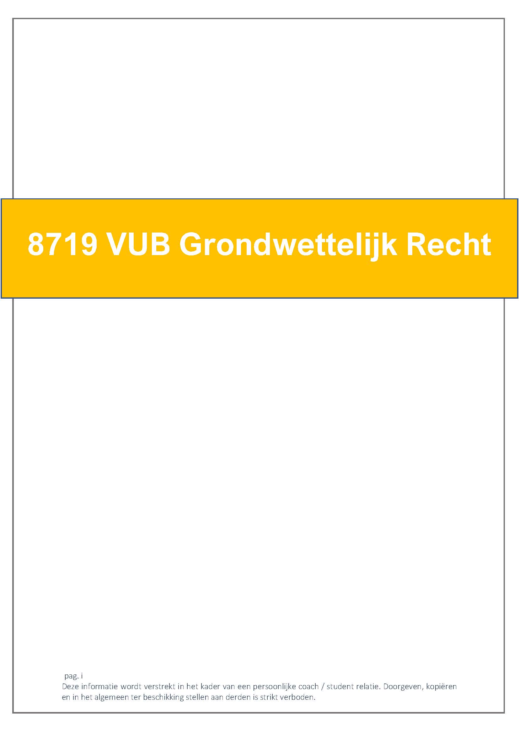 8719 VUB Grondwettelijk Recht