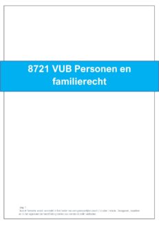 8721 VUB Personen- en familierecht