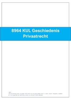 8964 Geschiedenis Privaatrecht