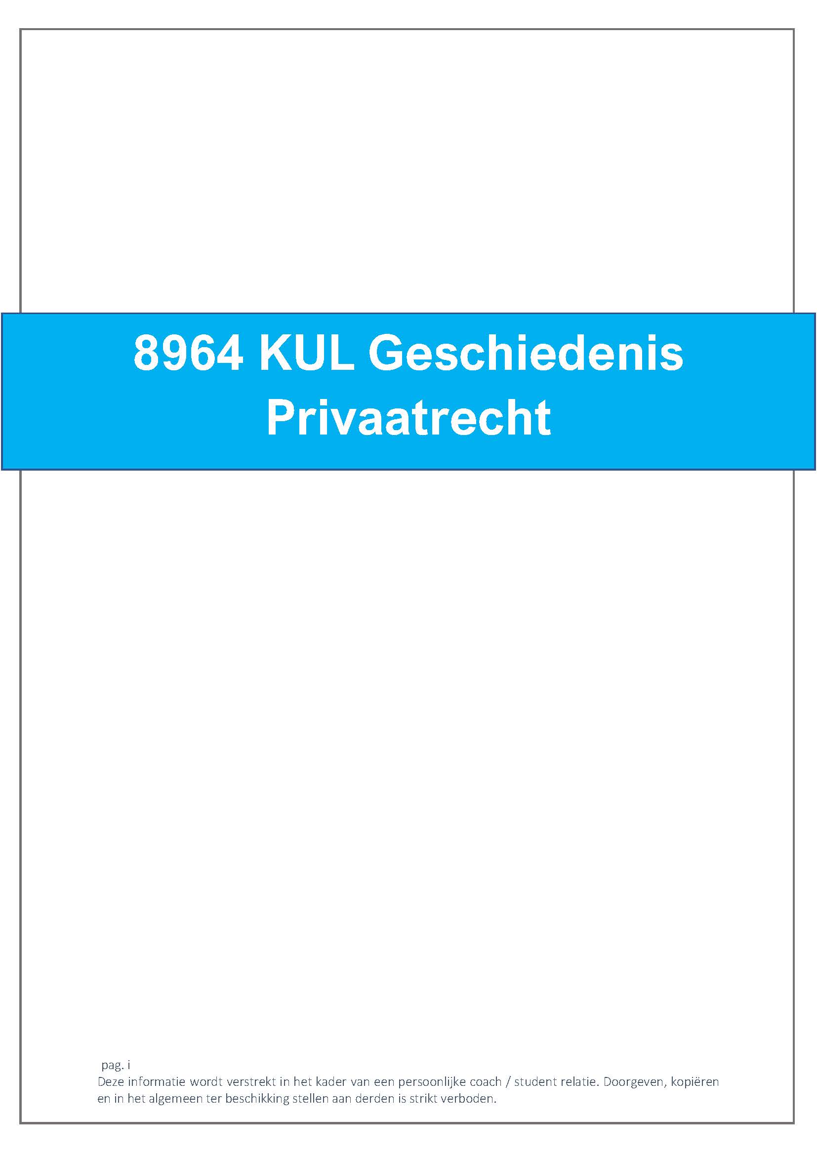 8964 Geschiedenis Privaatrecht