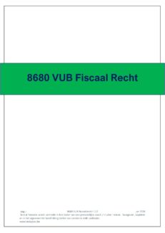 8680 VUB Fiscaal recht