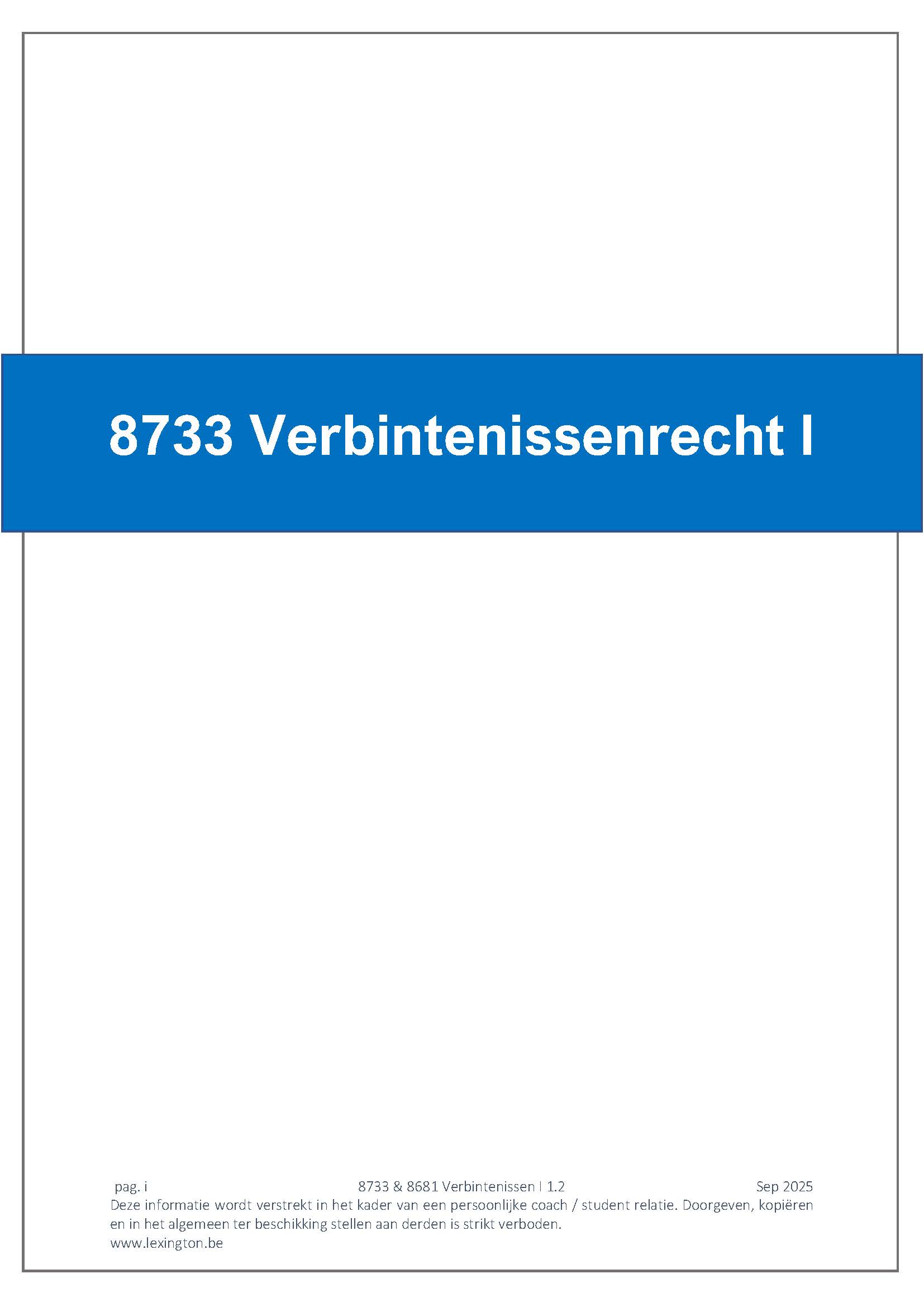 8733 Verbintenissenrecht