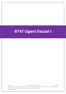 8747 Ugent Fiscaal Recht