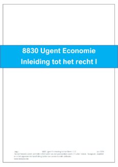 8830 Inleiding tot het recht (I)