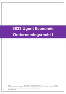 8833 Handels- en economisch recht